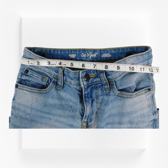 Cat & Jack Kids Straight Stretch Jeans | Size 8 Blue Denim - Picture 4 of 4